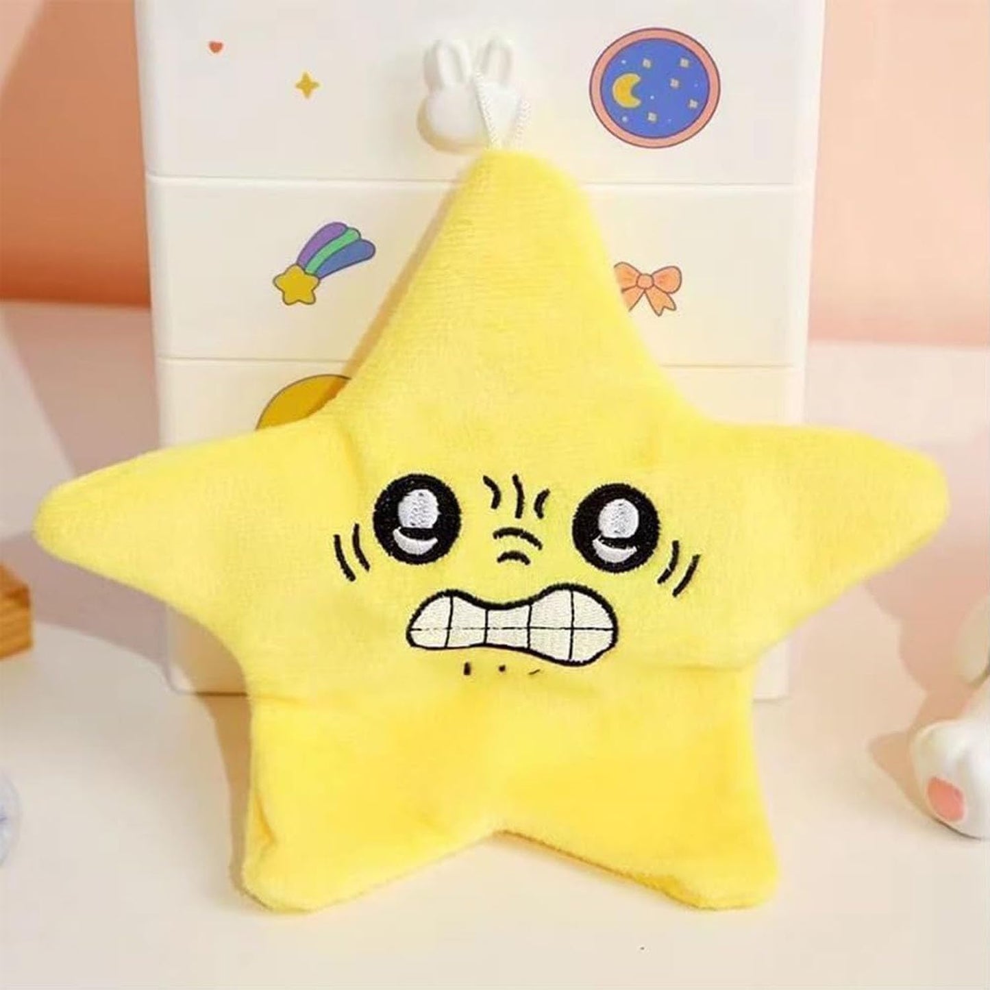 Angry Star Plush Moving, 8in Angry Starfish Toy, Angry Star Car Plush(Yellow)